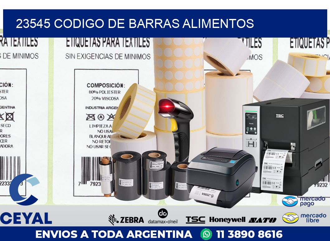 23545 CODIGO DE BARRAS ALIMENTOS