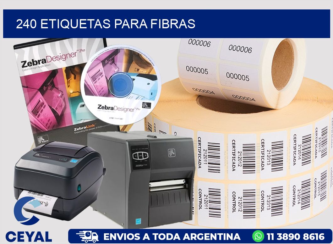 240 ETIQUETAS PARA FIBRAS