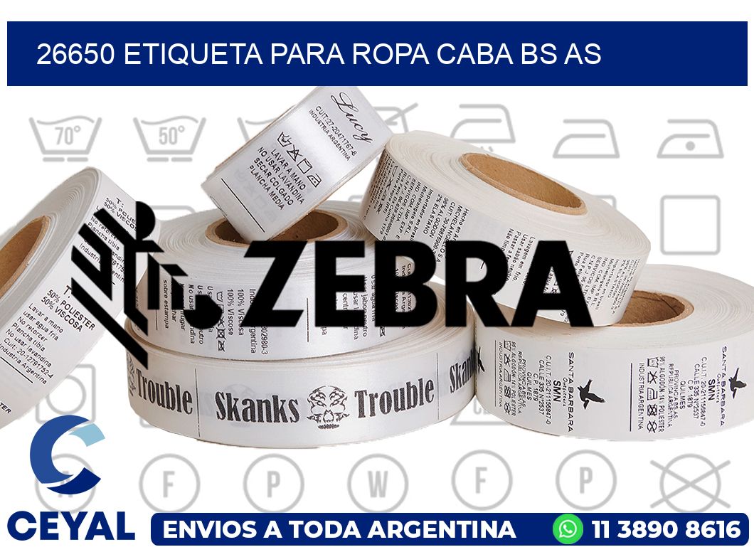 26650 ETIQUETA PARA ROPA CABA BS AS
