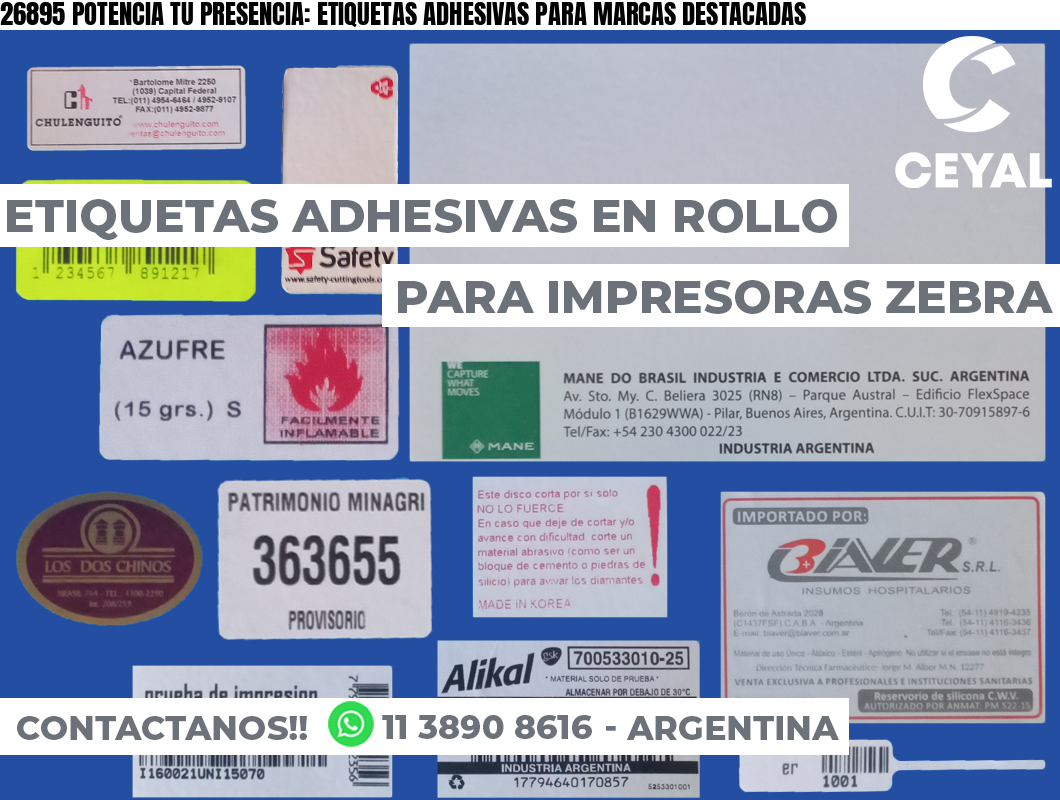 26895 POTENCIA TU PRESENCIA: ETIQUETAS ADHESIVAS PARA MARCAS DESTACADAS