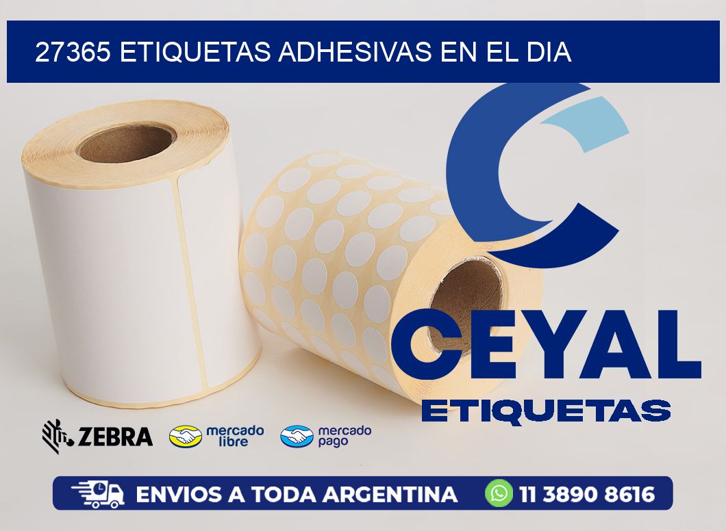 27365 ETIQUETAS ADHESIVAS EN EL DIA