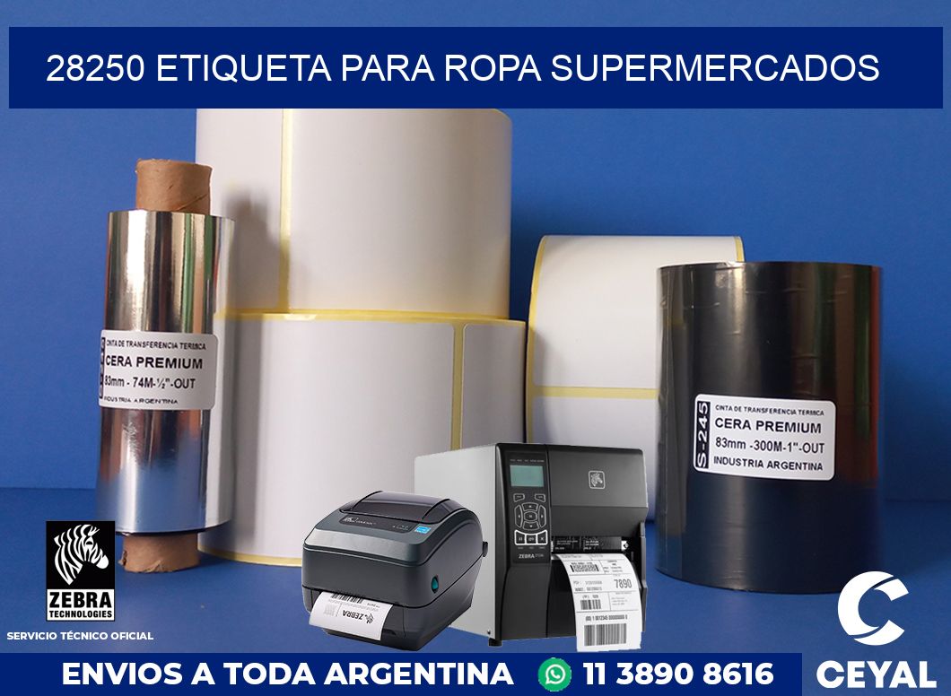 28250 ETIQUETA PARA ROPA SUPERMERCADOS
