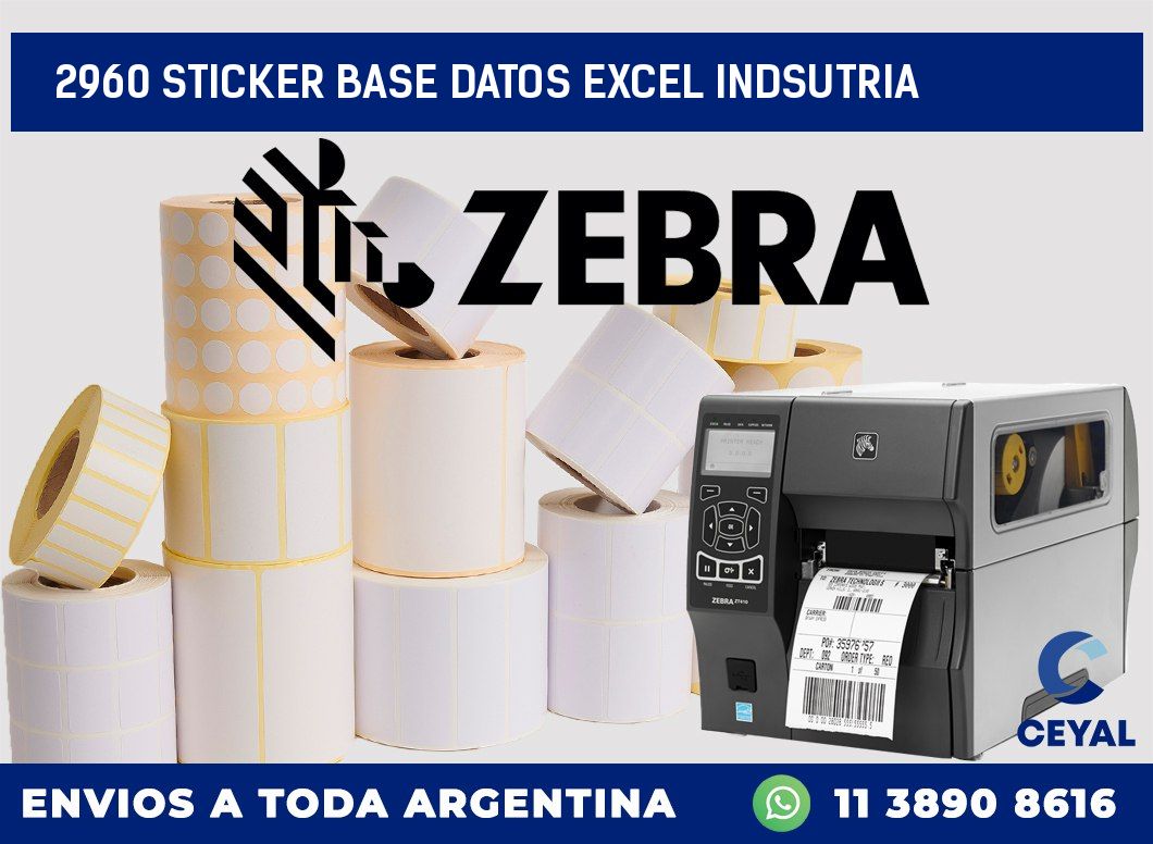 2960 sticker base datos excel indsutria