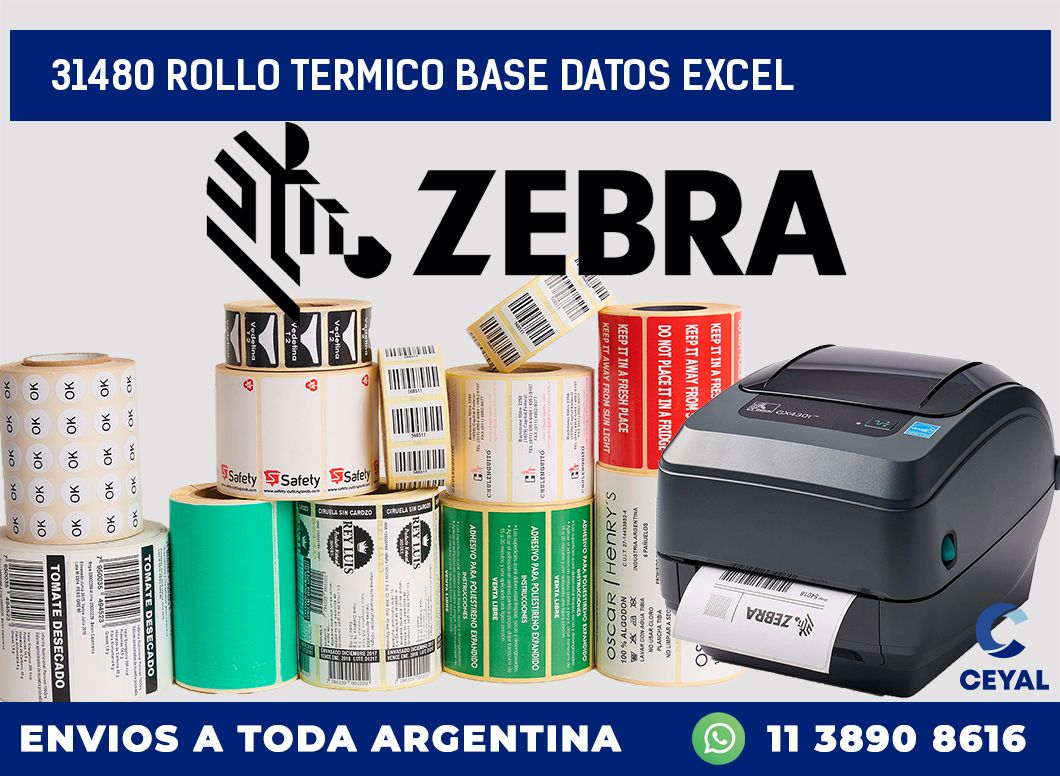 31480 rollo termico base datos excel