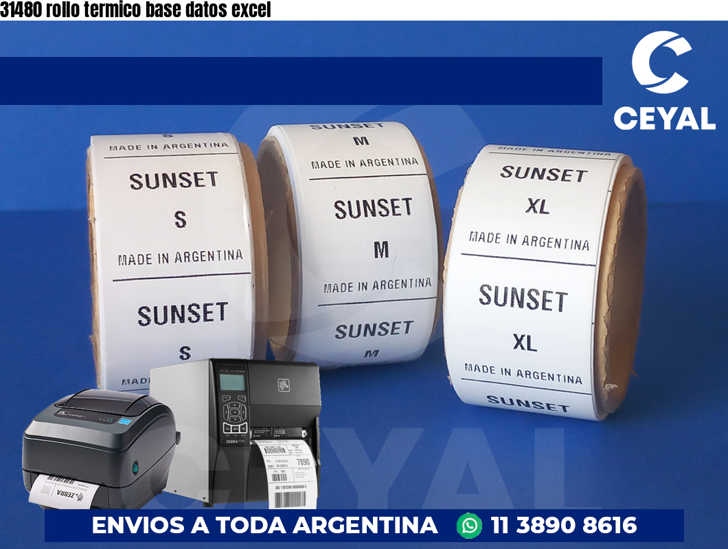 31480 rollo termico base datos excel