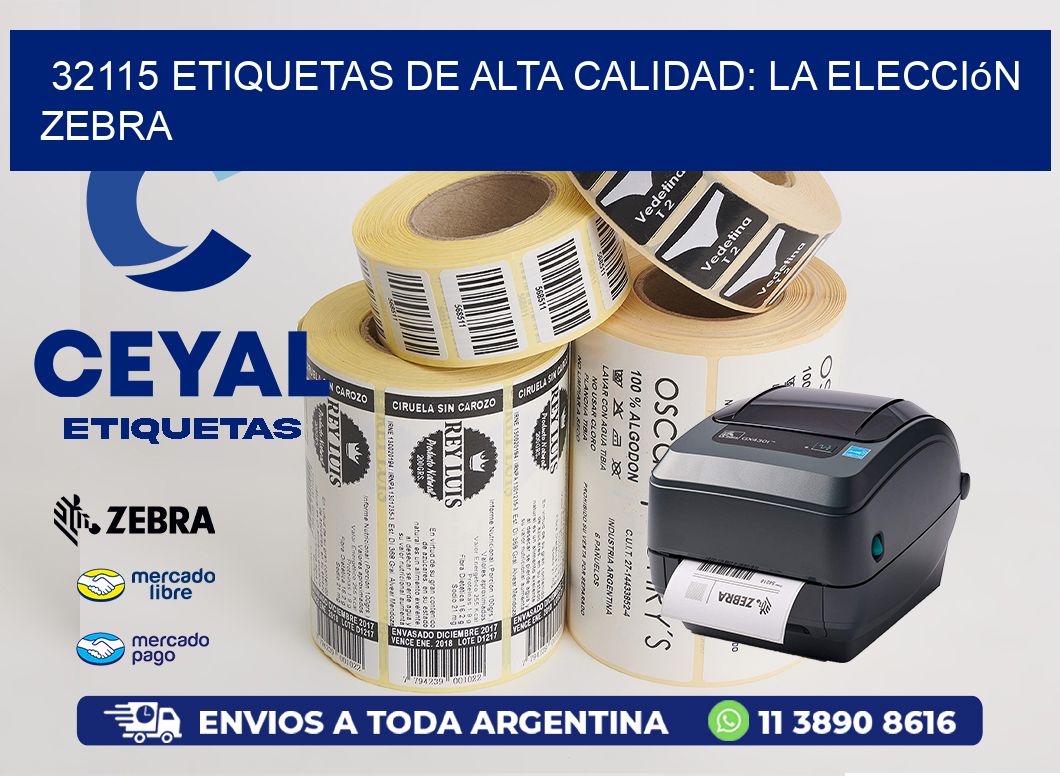 32115 Etiquetas de Alta Calidad: La Elección Zebra