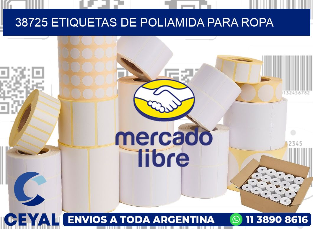 38725 ETIQUETAS DE POLIAMIDA PARA ROPA