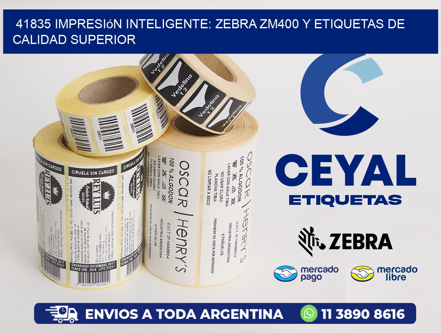 41835 Impresión Inteligente: Zebra ZM400 y Etiquetas de Calidad Superior
