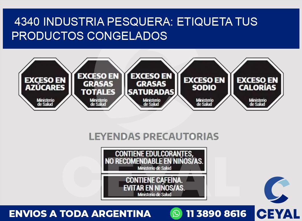 4340 INDUSTRIA PESQUERA: ETIQUETA TUS PRODUCTOS CONGELADOS