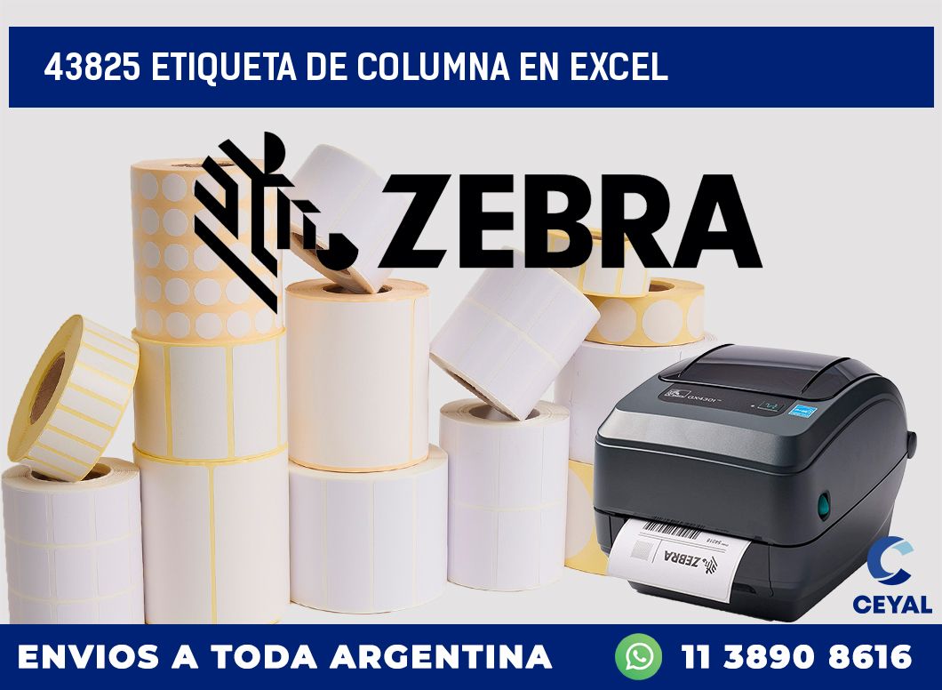 43825 Etiqueta de columna en Excel