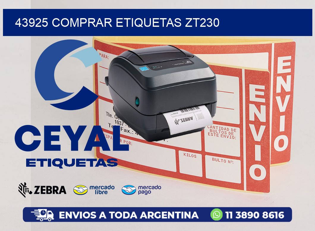 43925 COMPRAR ETIQUETAS ZT230