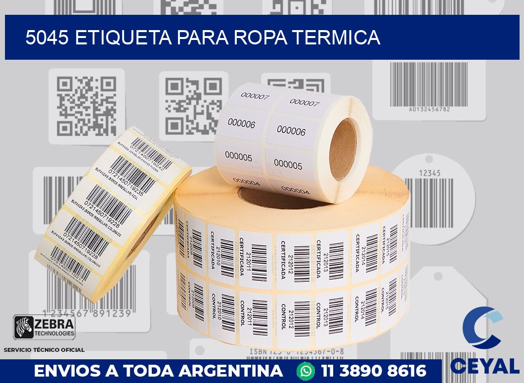 5045 ETIQUETA PARA ROPA TERMICA