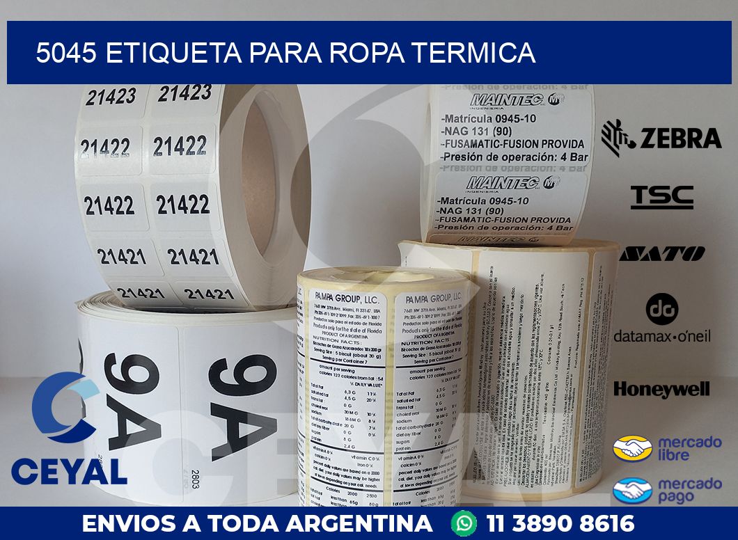 5045 ETIQUETA PARA ROPA TERMICA