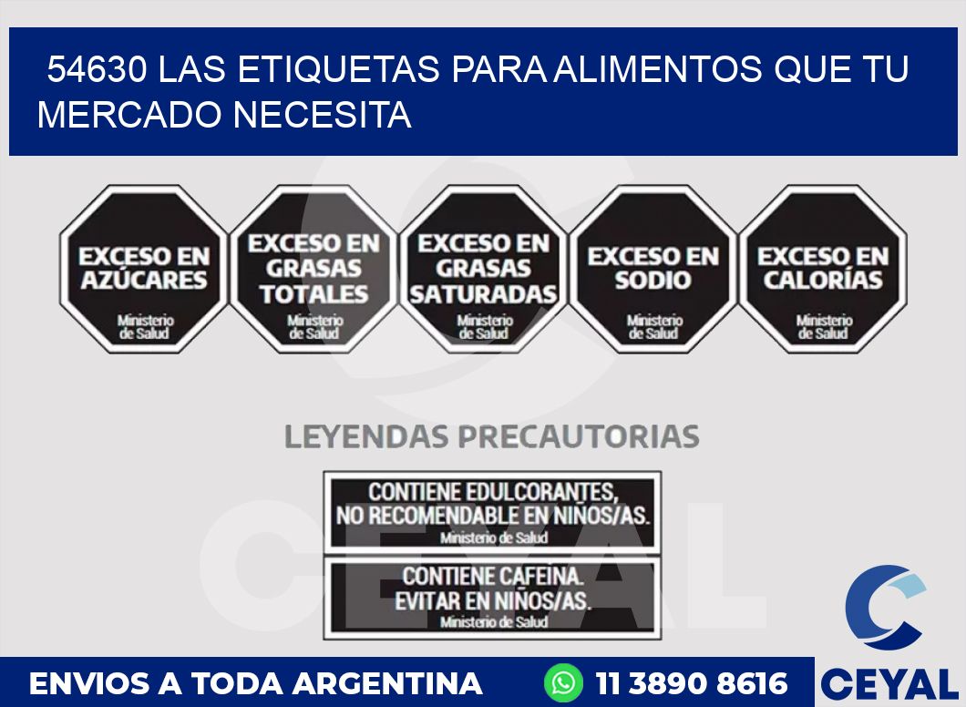 54630 LAS ETIQUETAS PARA ALIMENTOS QUE TU MERCADO NECESITA