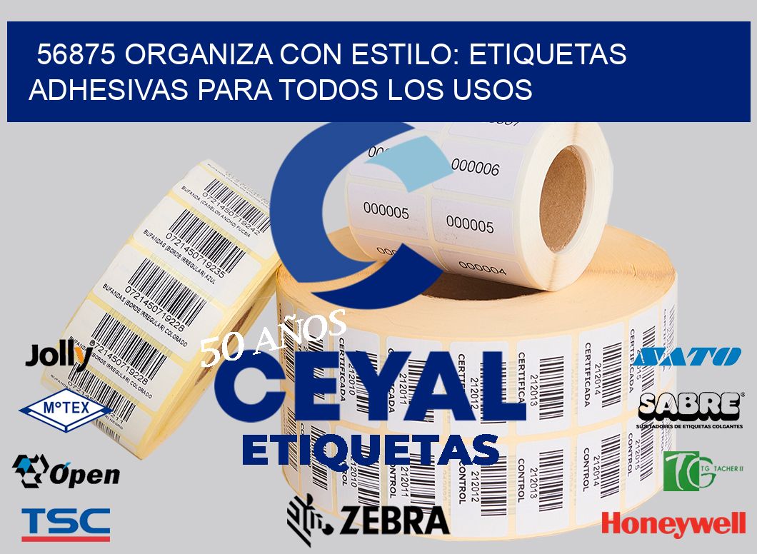 56875 Organiza con Estilo: Etiquetas Adhesivas para Todos los Usos