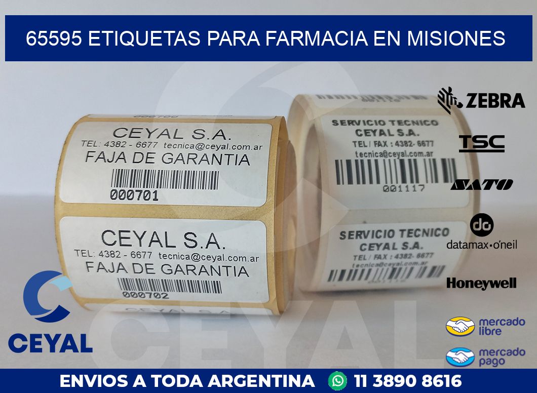 65595 ETIQUETAS PARA FARMACIA EN MISIONES