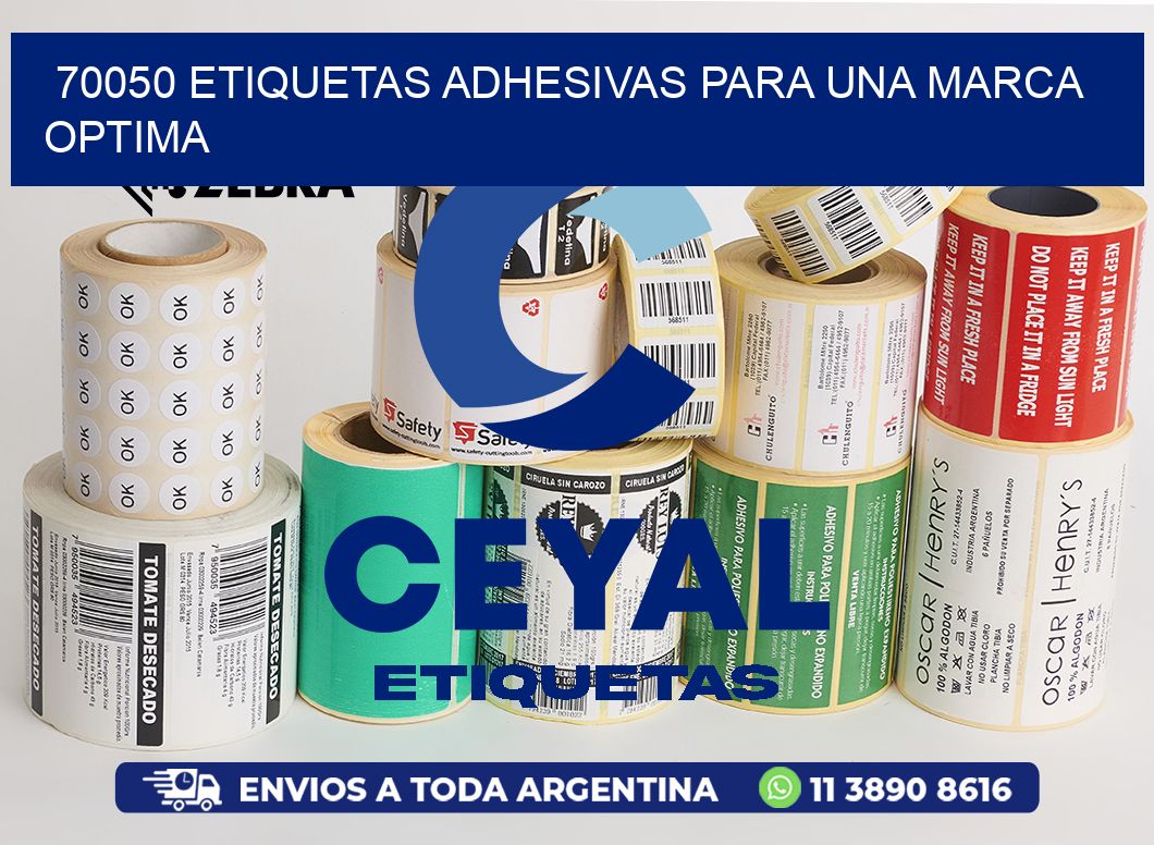 70050 ETIQUETAS ADHESIVAS PARA UNA MARCA OPTIMA