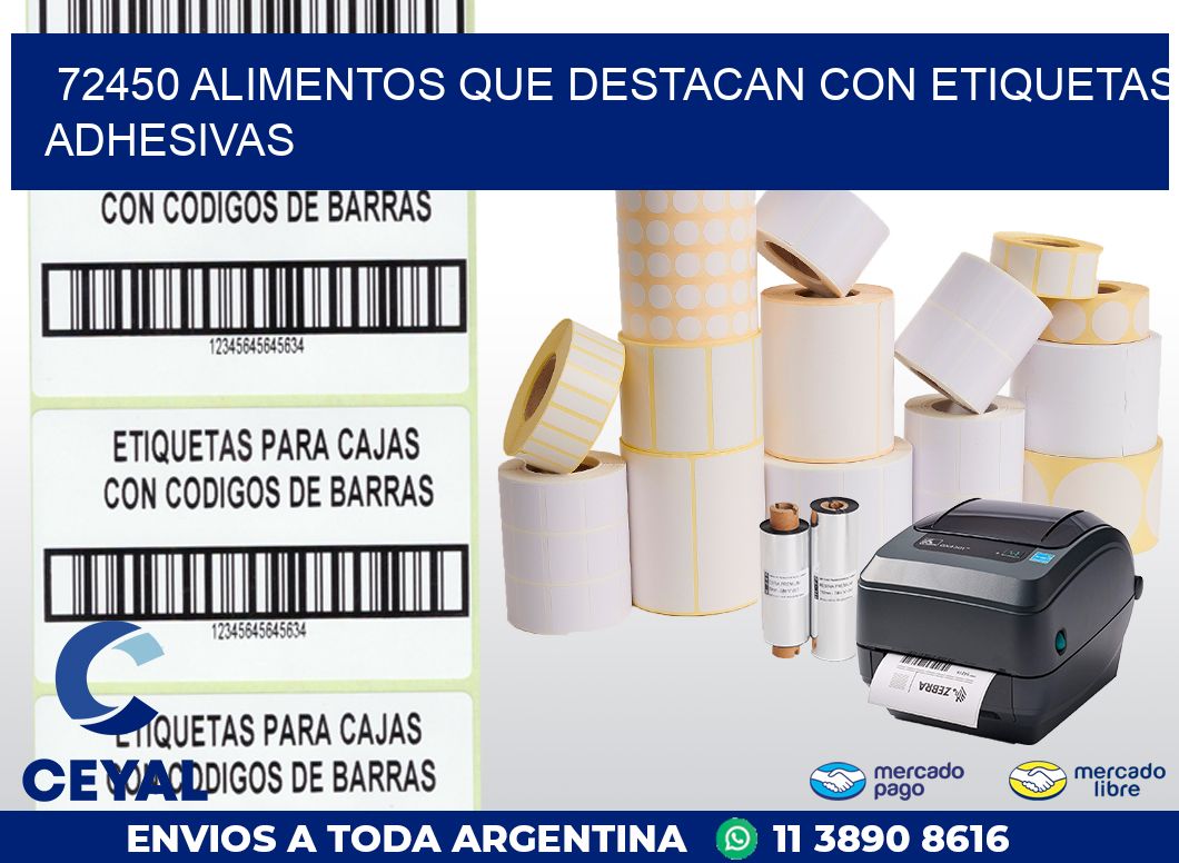 72450 ALIMENTOS QUE DESTACAN CON ETIQUETAS ADHESIVAS