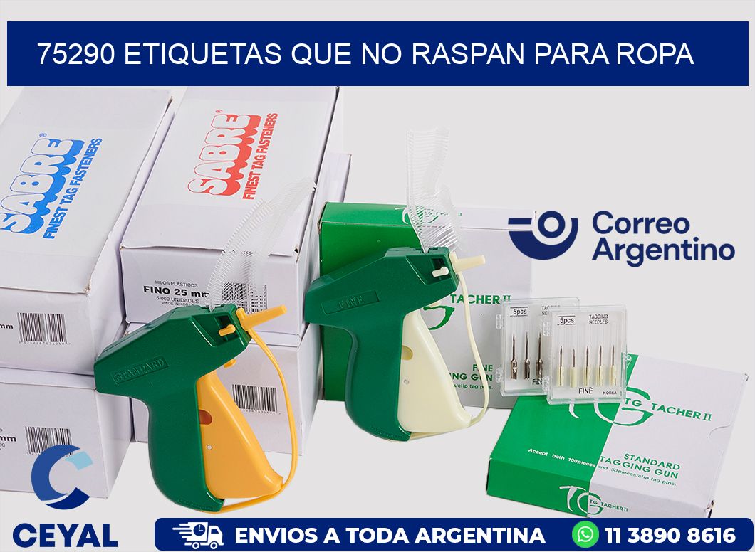 75290 ETIQUETAS QUE NO RASPAN PARA ROPA