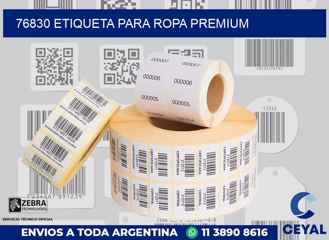 76830 ETIQUETA PARA ROPA PREMIUM