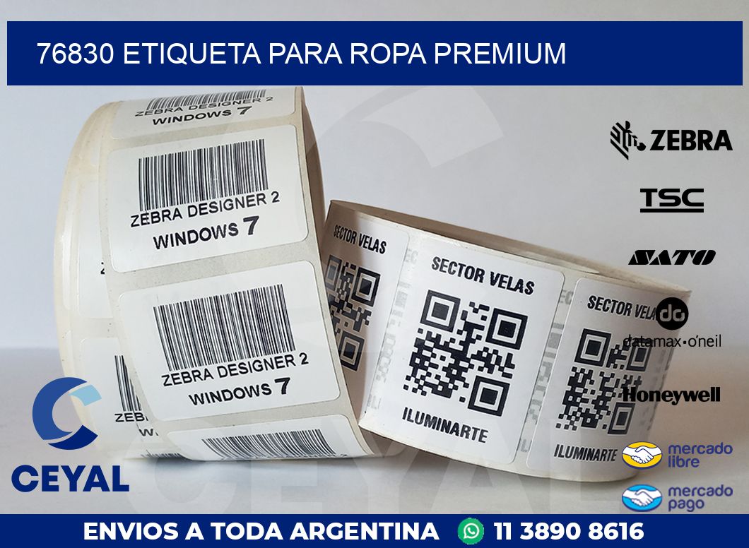 76830 ETIQUETA PARA ROPA PREMIUM