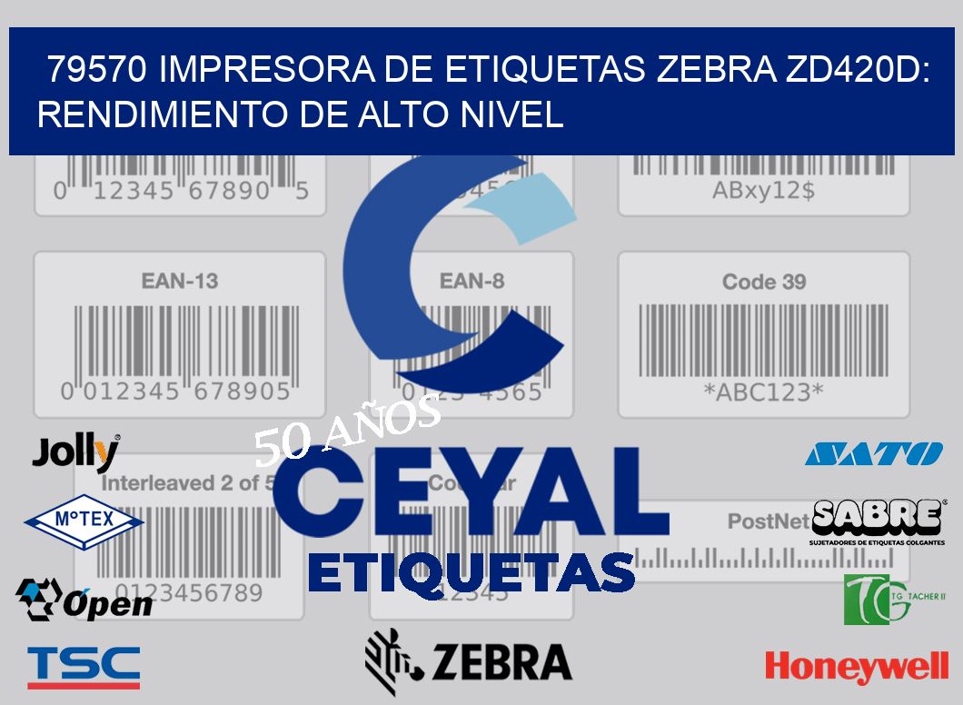 79570 Impresora de Etiquetas Zebra ZD420D: Rendimiento de Alto Nivel