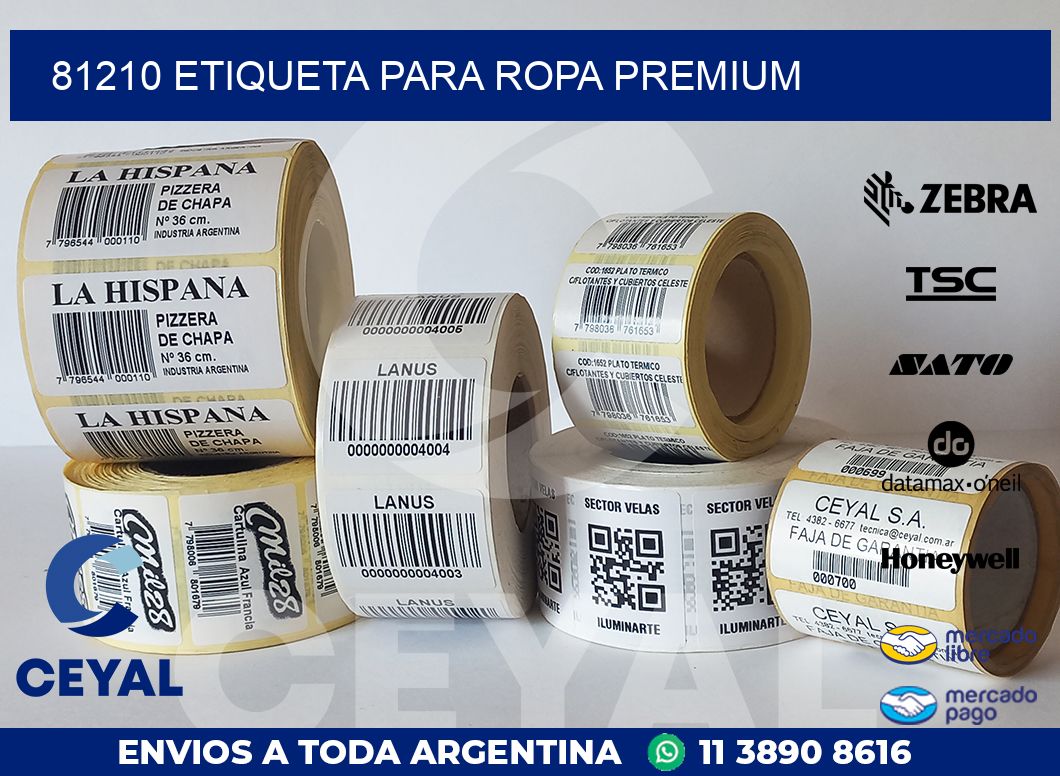 81210 ETIQUETA PARA ROPA PREMIUM