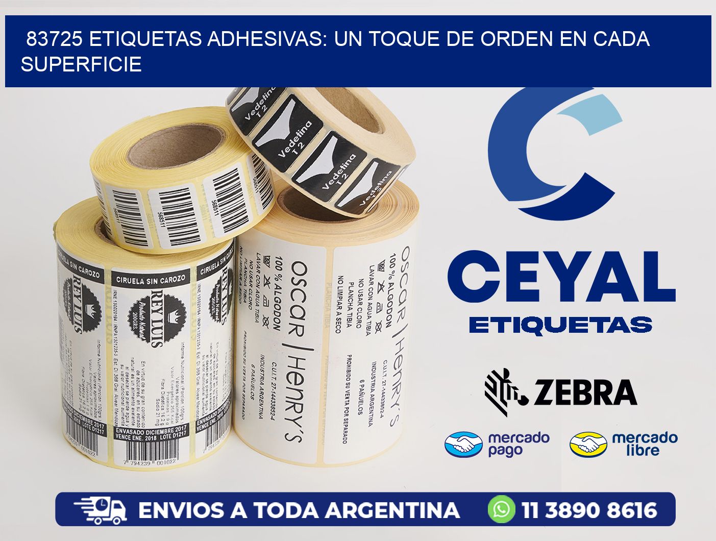 83725 Etiquetas Adhesivas: Un Toque de Orden en Cada Superficie