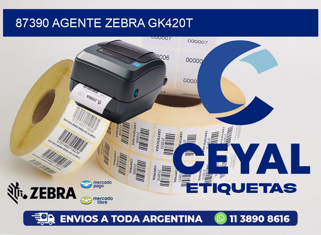 87390 AGENTE ZEBRA GK420T
