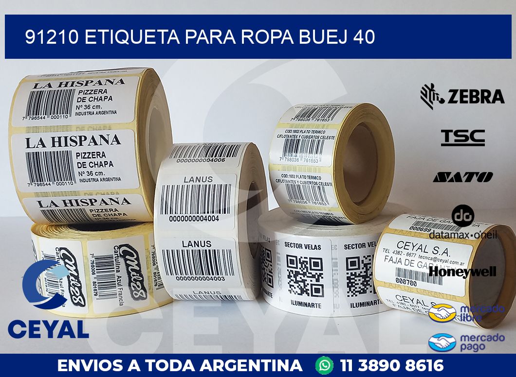 91210 ETIQUETA PARA ROPA BUEJ 40