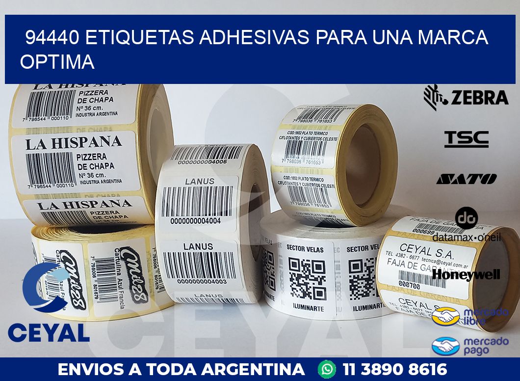 94440 ETIQUETAS ADHESIVAS PARA UNA MARCA OPTIMA