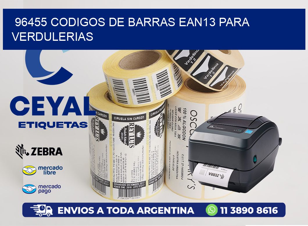 96455 CODIGOS DE BARRAS EAN13 PARA VERDULERIAS