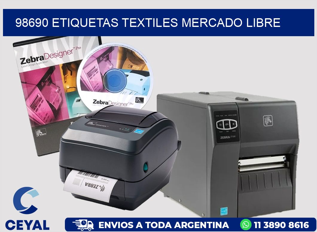 98690 ETIQUETAS TEXTILES MERCADO LIBRE