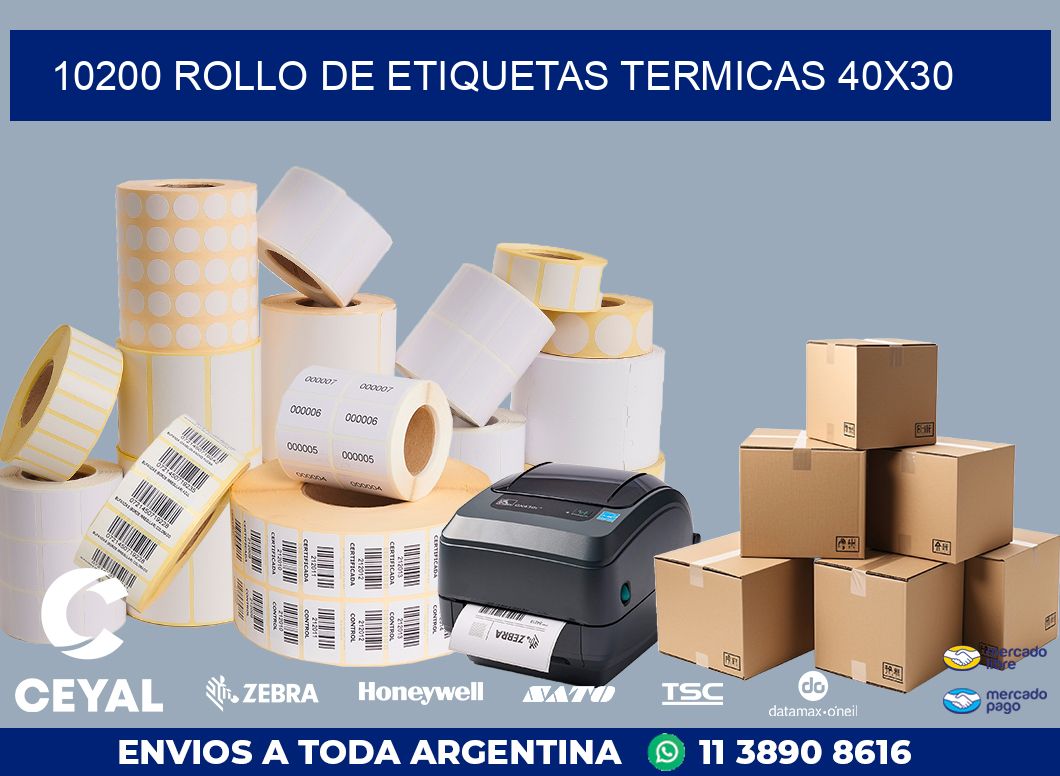 10200 ROLLO DE ETIQUETAS TERMICAS 40X30