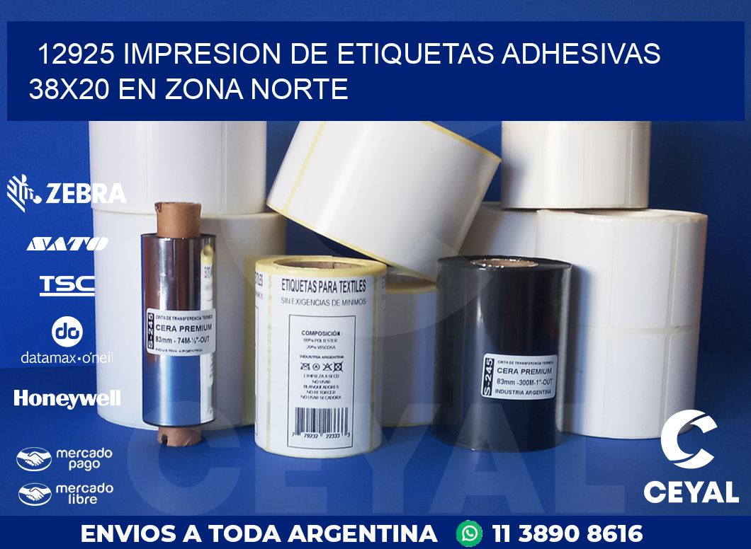 12925 IMPRESION DE ETIQUETAS ADHESIVAS 38X20 EN ZONA NORTE