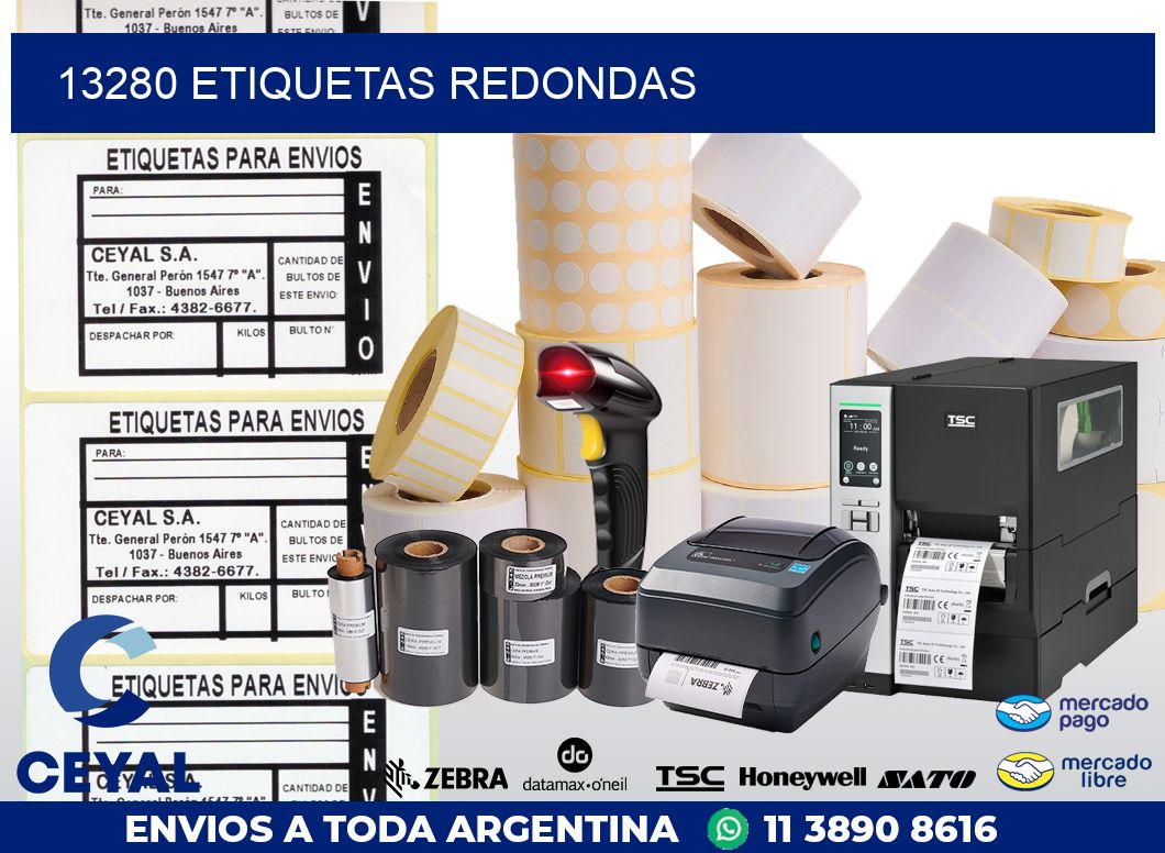 13280 ETIQUETAS REDONDAS
