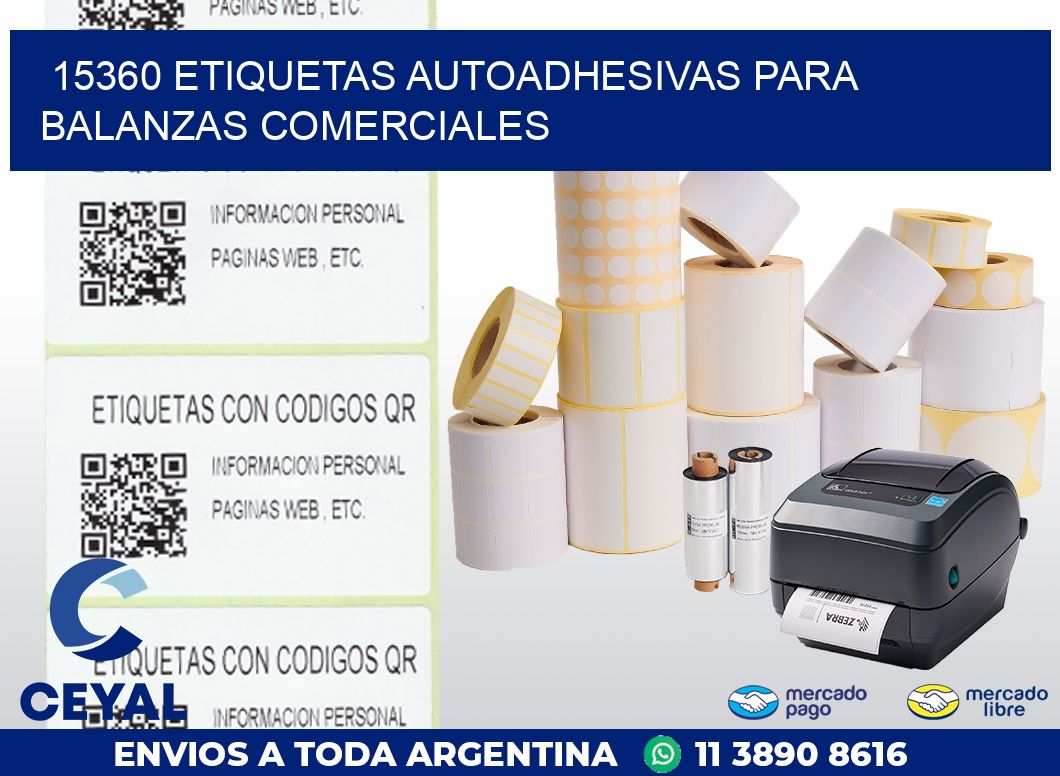 15360 ETIQUETAS AUTOADHESIVAS PARA BALANZAS COMERCIALES