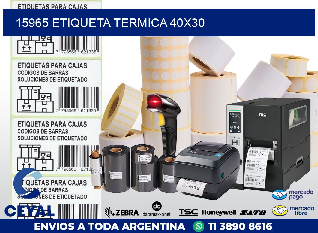 15965 ETIQUETA TERMICA 40X30