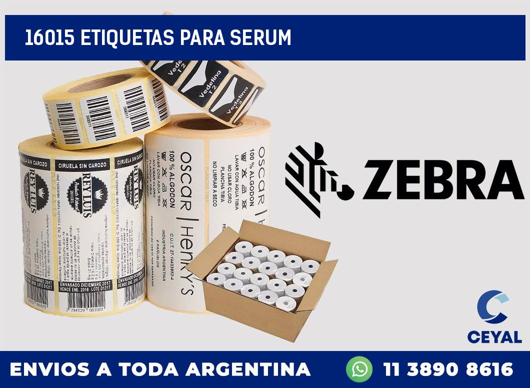 16015 ETIQUETAS PARA SERUM