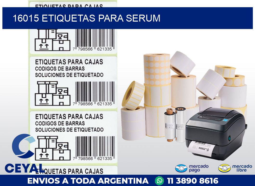 16015 ETIQUETAS PARA SERUM