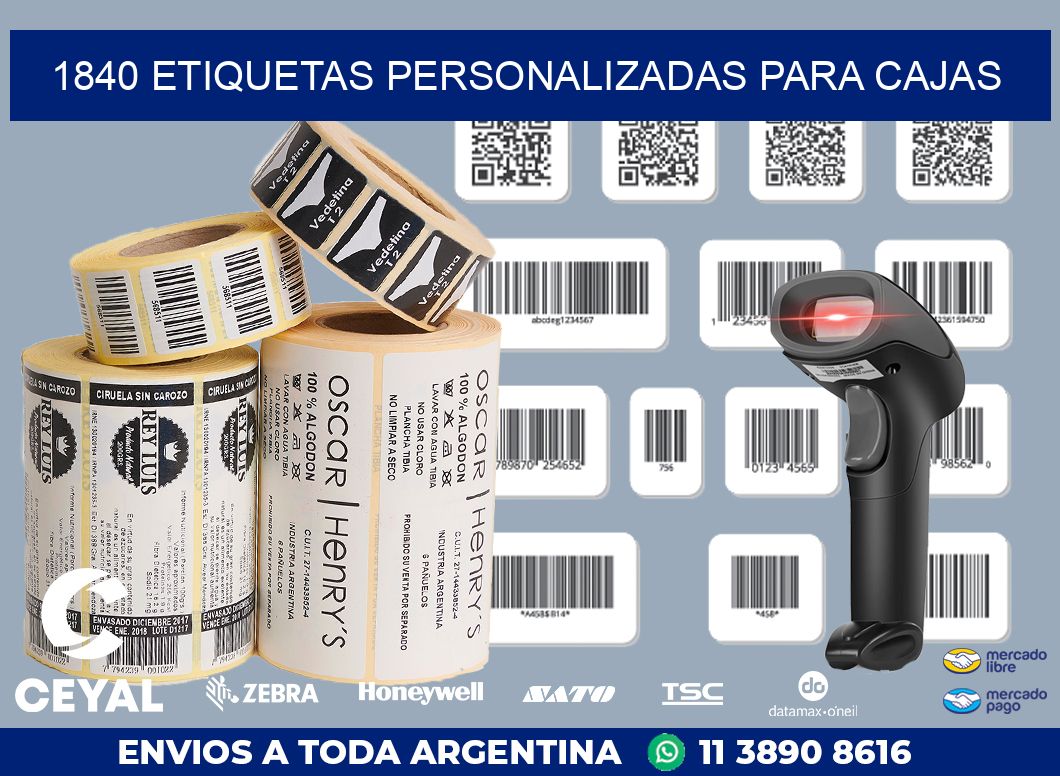1840 ETIQUETAS PERSONALIZADAS PARA CAJAS