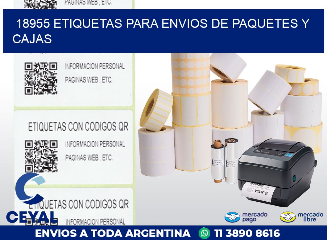18955 ETIQUETAS PARA ENVIOS DE PAQUETES Y CAJAS