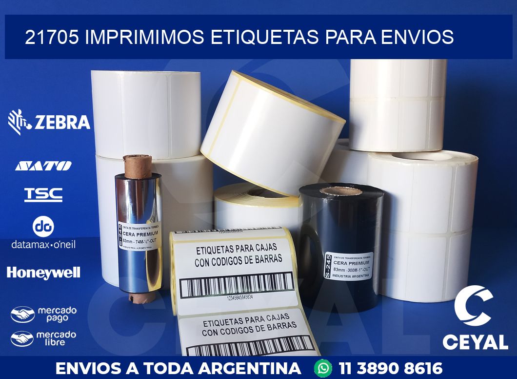 21705 IMPRIMIMOS ETIQUETAS PARA ENVIOS