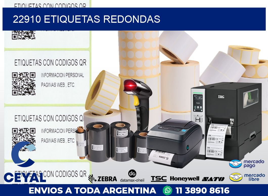 22910 ETIQUETAS REDONDAS