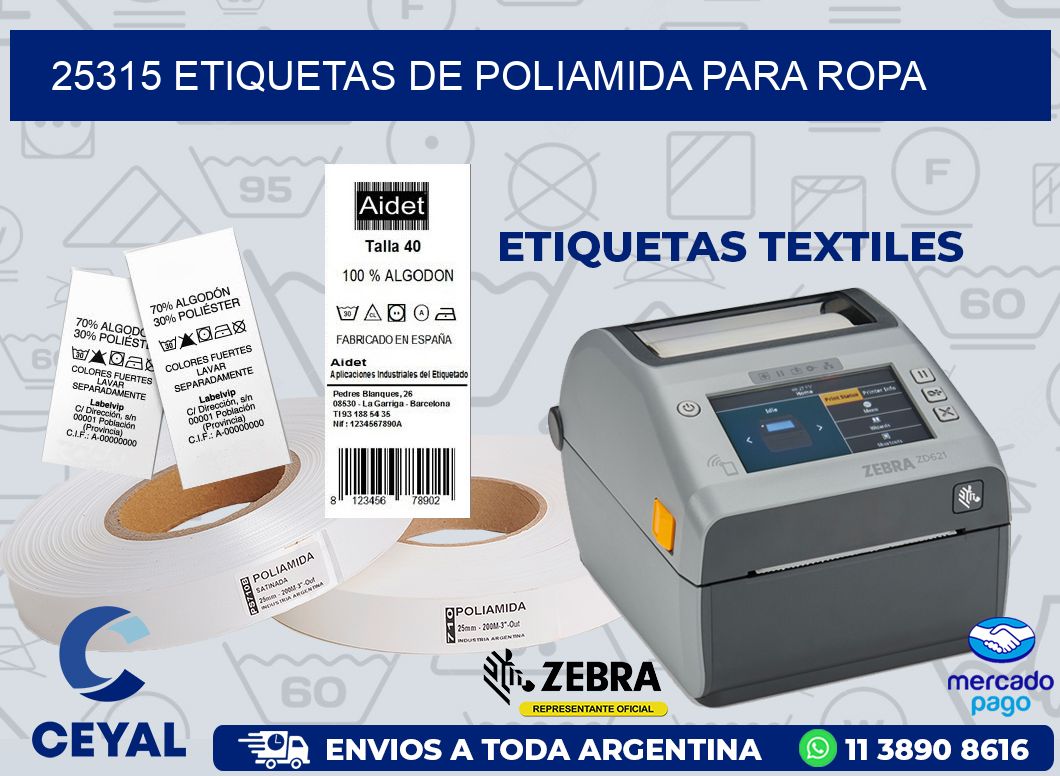 25315 ETIQUETAS DE POLIAMIDA PARA ROPA
