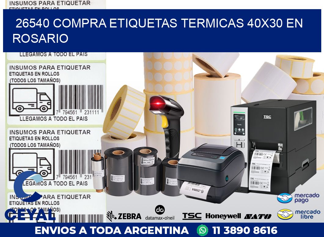 26540 COMPRA ETIQUETAS TERMICAS 40X30 EN ROSARIO