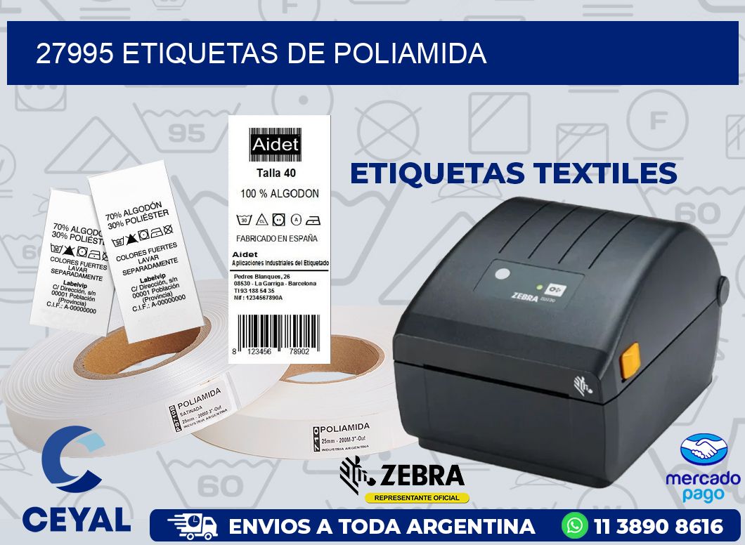 27995 ETIQUETAS DE POLIAMIDA