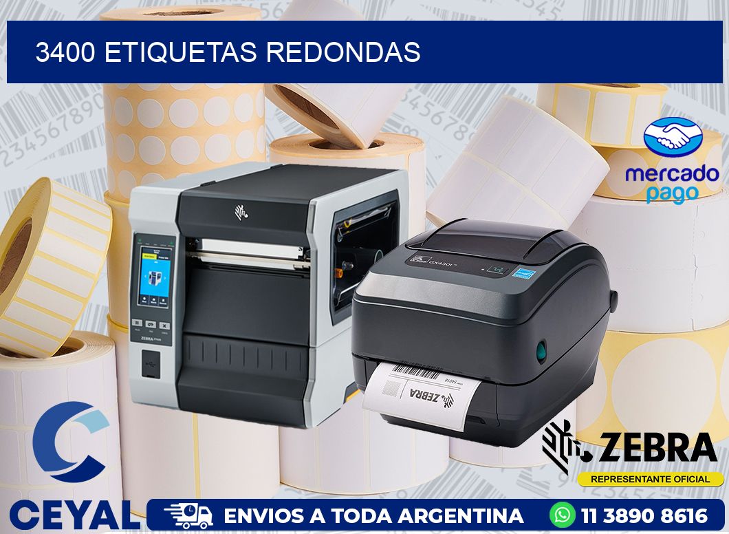 3400 ETIQUETAS REDONDAS