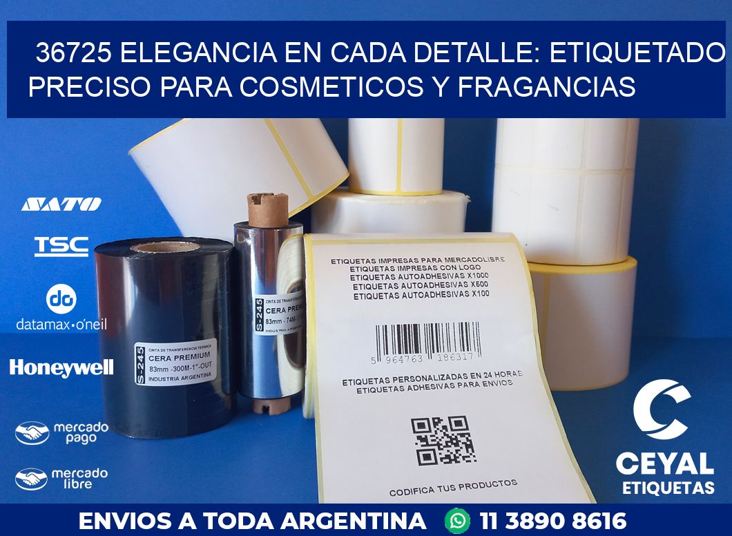36725 ELEGANCIA EN CADA DETALLE: ETIQUETADO PRECISO PARA COSMETICOS Y FRAGANCIAS