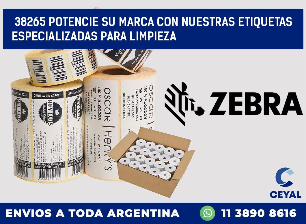 38265 POTENCIE SU MARCA CON NUESTRAS ETIQUETAS ESPECIALIZADAS PARA LIMPIEZA